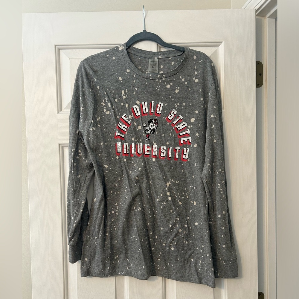 Ohio State Bleach Splattered Shirt